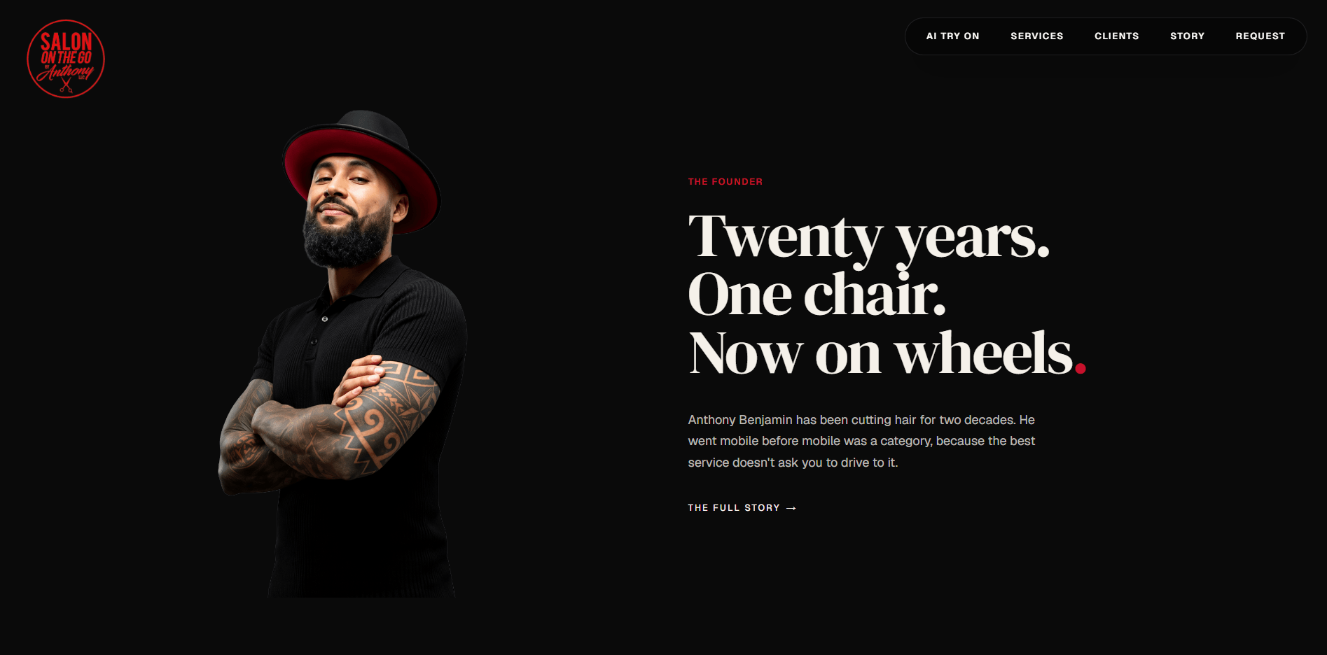 Salon On The Go website preview